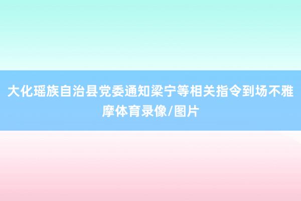 大化瑶族自治县党委通知梁宁等相关指令到场不雅摩体育录像/图片