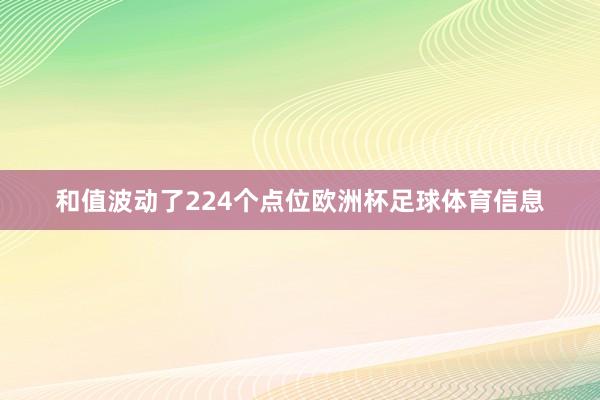 和值波动了224个点位欧洲杯足球体育信息