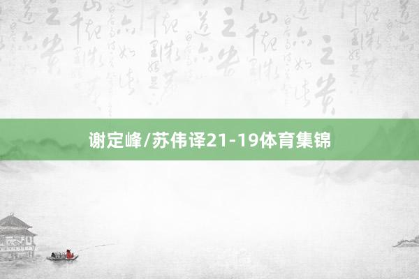 谢定峰/苏伟译21-19体育集锦