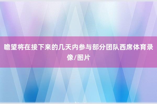 瞻望将在接下来的几天内参与部分团队西席体育录像/图片
