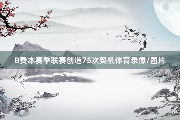 B费本赛季联赛创造75次契机体育录像/图片