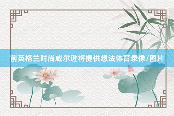 前英格兰时尚威尔逊将提供想法体育录像/图片