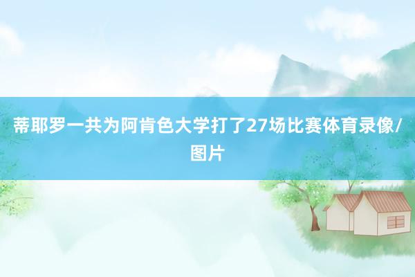 蒂耶罗一共为阿肯色大学打了27场比赛体育录像/图片