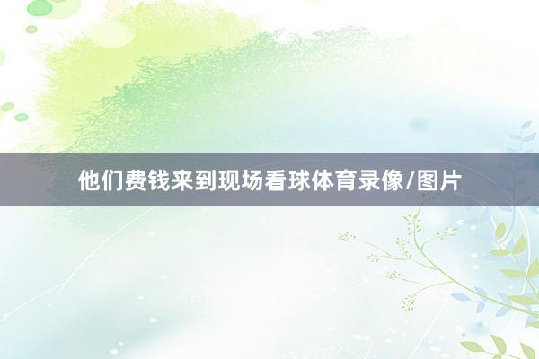 他们费钱来到现场看球体育录像/图片