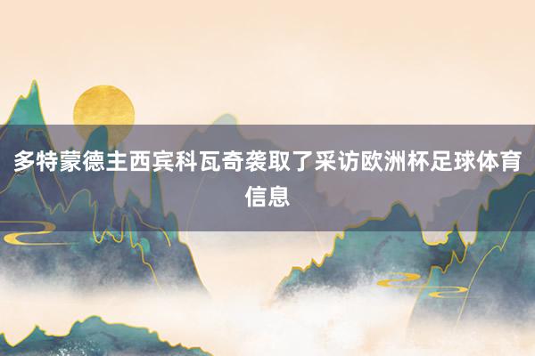 多特蒙德主西宾科瓦奇袭取了采访欧洲杯足球体育信息