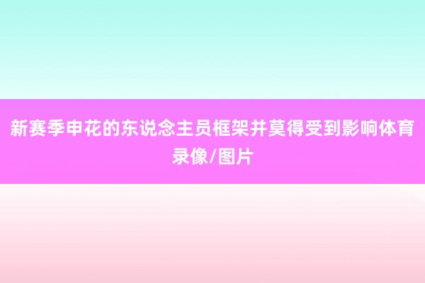新赛季申花的东说念主员框架并莫得受到影响体育录像/图片