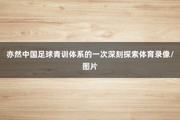 亦然中国足球青训体系的一次深刻探索体育录像/图片
