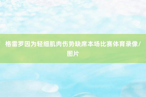 格雷罗因为轻细肌肉伤势缺席本场比赛体育录像/图片