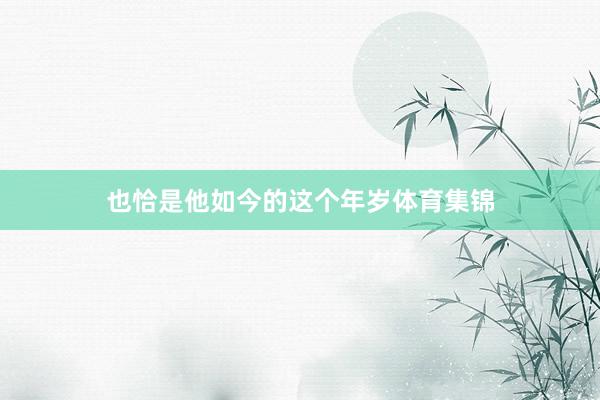 也恰是他如今的这个年岁体育集锦