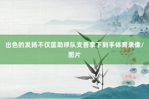 出色的发扬不仅匡助球队支吾拿下到手体育录像/图片