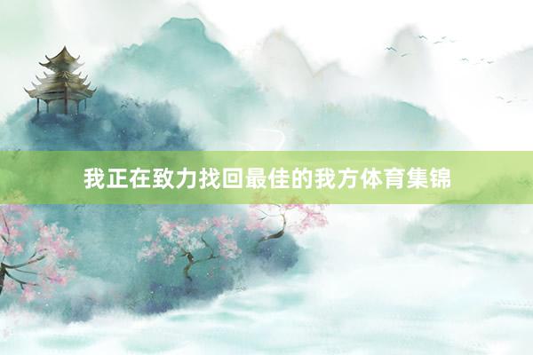 我正在致力找回最佳的我方体育集锦