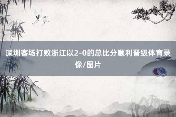 深圳客场打败浙江以2-0的总比分顺利晋级体育录像/图片