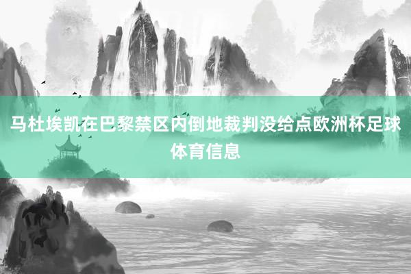 马杜埃凯在巴黎禁区内倒地裁判没给点欧洲杯足球体育信息