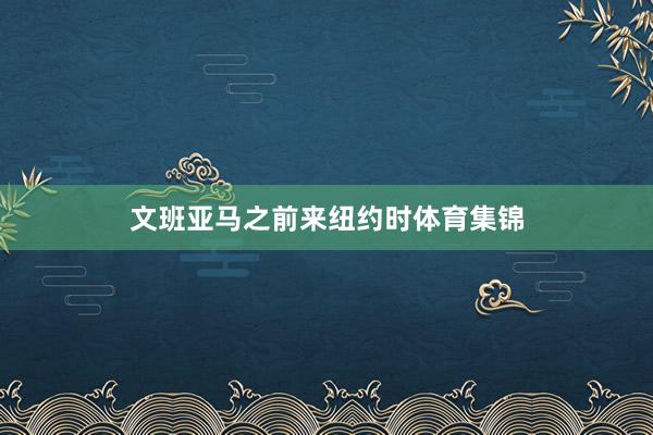 文班亚马之前来纽约时体育集锦