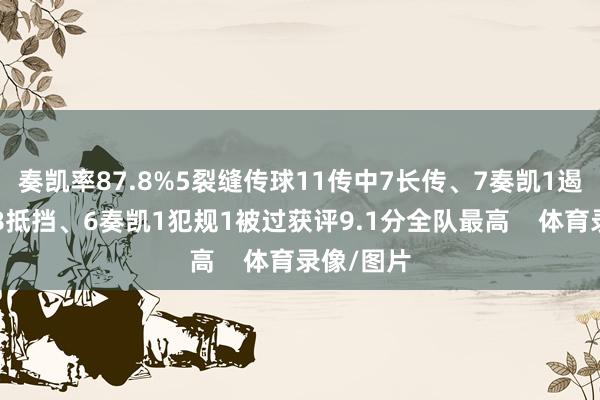 奏凯率87.8%5裂缝传球11传中7长传、7奏凯1遏制2抢断8抵挡、6奏凯1犯规1被过获评9.1分全队最高    体育录像/图片